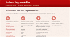 Desktop Screenshot of businessdegreesonline.net